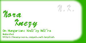 nora knezy business card